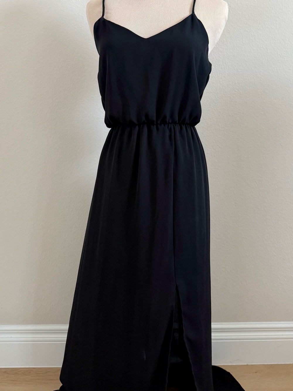 Women’s Black Spaghetti Strap Maxi Dress Size Small